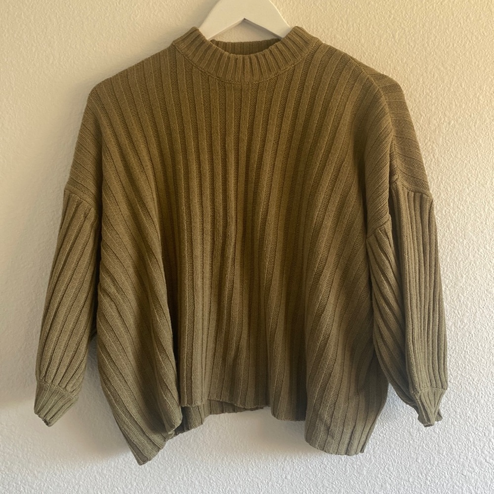 Olive Urban Outfitters Mock-neck Sweater